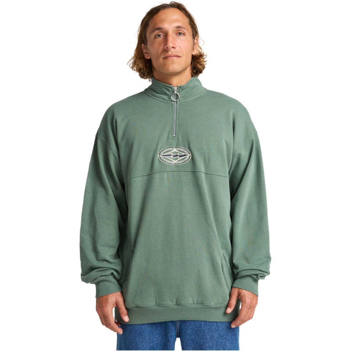 2025 Billabong Mens Core Lord Half Zip Sweater EBYFT00150 - Hunter